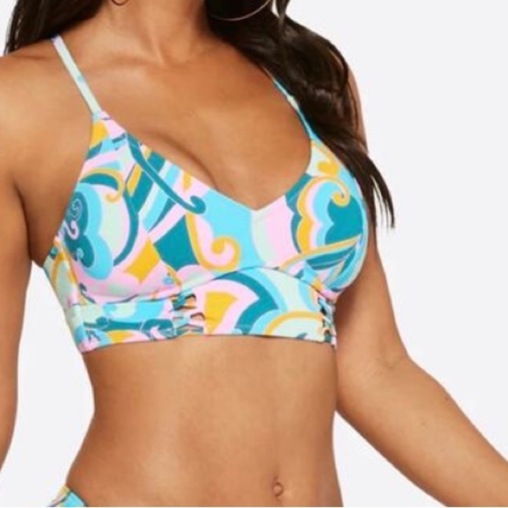 Colorful Women's Swim Top - Picture 2 of 13